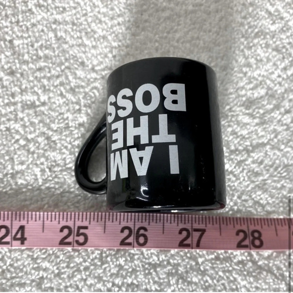 Vintage Black I Am The  Boss Tiny Espresso Mug - Picture 8 of 9